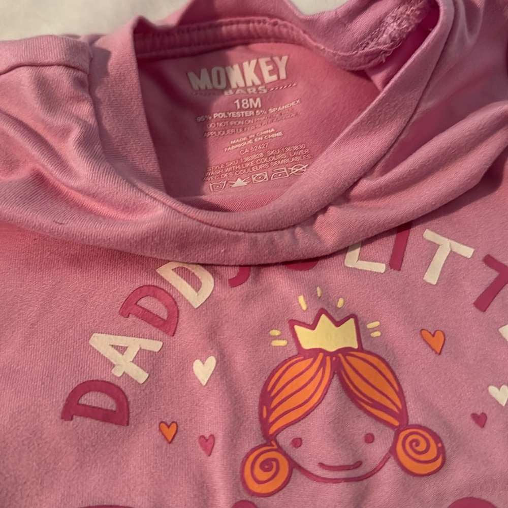 Pink Pajama Set with Princess Theme - Picture 2 of 3